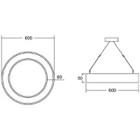 Brumberg Anello cerchio Biro5 diretto Ø 60 cm on/off bianco 840