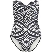 Seafolly Women's Zanzibar Twist Tie Front One Piece Costume intero Donna (34, grigio)