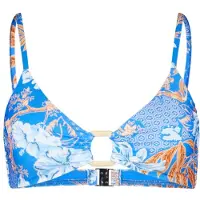 Seafolly Women's Eden Ring Front Bralette Parte superiore bikini Donna (32, blu)