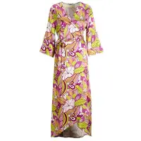 Colourful Rebel Lela Floral Wrap Maxi Dress Ls Multicolor Taglia: S | Maxi abiti Outlet | Donna