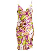 Colourful Rebel Qiara Floral Satin Mini Slip Dress Sl Multicolor Taglia: S | Abiti Mini Outlet | Donna