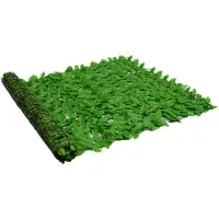 The Living Store Paravento per balcone con foglie verdi 600x150 cm