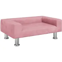 The Living Store Letto per cani Rosa 70x45x26,5 cm Velluto