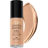 Milani Conceal + Perfect, fondotinta liquido e correttore 2-in-1, 04, beige medio, 30 ml