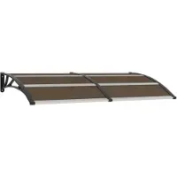 vidaXL Tettoia nera 200x100 cm PC