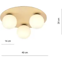 Emibig Lampada da soffitto 3xE14 40W KENZO 3B 1142/3B