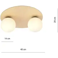 Emibig Lampada da soffitto 2xE14 40W KENZO 2B 1142/2B