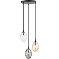 Emibig Lampadario 3xE14 10W ASTRAL con 3 paralumi multicolori 1268/3PREM