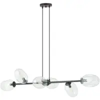 Emibig Lampadario 6xE14 10W PANDORA con 6 paralumi trasparenti 1262/6