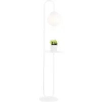 Emibig LIGHTING Piantana Bari, bianco, metallo, vetro
