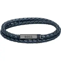 BOSS Stylish leather double Bracciale 1580494 - Length: 19 cm