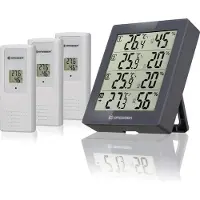 Bresser stazione meteorologica Temeo Hygro Quadro12 cm grigio/bianco 4 pezzi