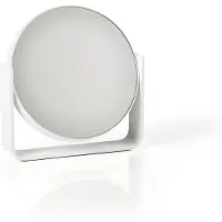 F&H Com A/S Specchio da tavolo Ume di Zone Denmark, specchio per il trucco, specchio, ingrandimento 5x, alluminio verniciato / vetro, bianco, 28223
