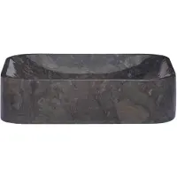 The Living Store Lavabo nero 40x40x10 cm Marmo
