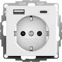 Gira 245927 SCHUKO USB-Spannungsversorgung 2f System 55 (245927)