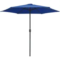 The Living Store ombrellone con asta in alluminio 270 x 246 cm blu azzurro