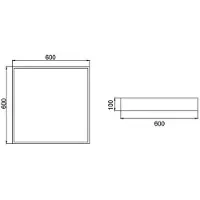 Brumberg Biro Square, 60x60cm, DALI dimmerabile, nero, 4.000K