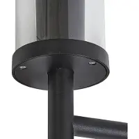LUCANDE applique da esterno Zanta, altezza 39 cm, IP54, nero