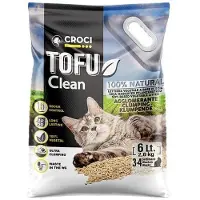 Croci Tofu Clean Litter 6L – Lettiera agglomerante per gatti, biodegradabile, lavabile