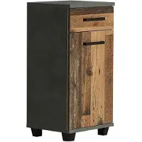 Freiraum Mobile da bagno >Veris< 1 anta, 1 cassetto, finitura vintage Old-Wood / effetto cemento - 40,2x90,8x34,8 cm (L/A/P)