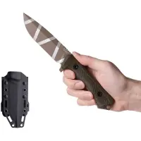 Acta Non Verba ANV P250 P250-005 Cerakote Coyote Camo Sleipner, Olive GRNPU, coltello da sopravvivenza