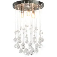 vidaXL Plafoniera con sfere di cristallo argento 3x lampadine G9