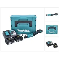 Makita Avvitatore a cricchetto a batteria DWR 180 RGJ 18 V 47,5 Nm 1/4" 3/8" + 2x batteria ricaricabile 6,0 Ah + caricabatterie + Makpac