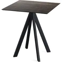 Essentials Infinity - Tavolo da giardino, struttura nera + piano in HPL effetto legno Riverwashed, 70x70 cm, 1 pezzo