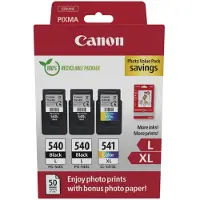 Canon Cartuccia stampante PG-540L + PG-540L + CL 541XL photo value pack - Nero + 3 colori Multipack