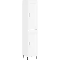 vidaXL Credenza bianca 34,5x34x180 cm Materiale a base di legno