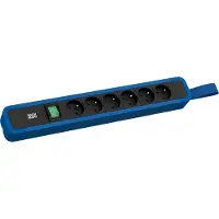 Bachmann PRIMO 2 6xUTE 1xinterruttore con anello 2,0m CEE7/7 RAL5010