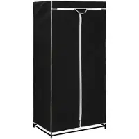 The Living Store Armadio nero 75×50×160 cm