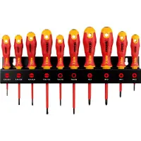 Felo Set di cacciaviti XL Ergonic VDE con portautensili, 10 pezzi SL, PH, PZ, Tx