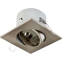 EVN-Lichttechnik EVN da incasso a soffitto, quadrato, orientabile, cromato satinato, IP20, GX5.3, 12 V, diametro di incasso 68 mm