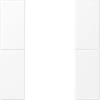 JUNG Set di pulsanti , 2 ganci, F50, serie LS, bianco neve opaco LS502TSAWWM