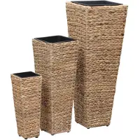 VD Home Furnishing Vaso da fiori 3 pz. Giacinto d'acqua marrone