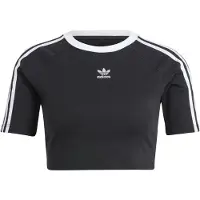 Adidas Originals 3 Stripe Baby Tee Black Taglia: XL | Maglie Sportivi Outlet | Donna | Nero