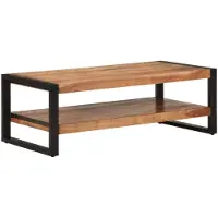 vidaXL Tavolino 120x55x40 cm in legno massiccio di acacia