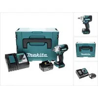 Makita DTW 300 RT1J Avvitatore ad impulsi a batteria 18V 330Nm + 1x Batteria 5,0 Ah + Caricabatterie + Valigetta Makpac
