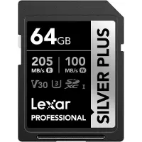 Lexar Scheda Sd Professional Silver Plus 64gb Sdxc V30 Uhs-i