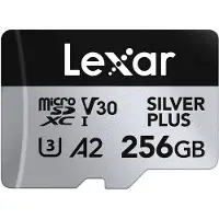 Lexar Pro Argento Plus 256GB microSDXC V30 - R205/W150MB/s
