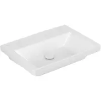 Villeroy & Boch Subway 3.0, lavabo rectangulaire, sans percement pour la robinetterie, sans trop-plein, 650x470mm, 4A7068R1, 4A7068R1