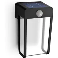 Signify applique a LED solare Shroud, nera/trasparente, sensore