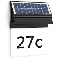 Philips Lampada da parete solare a LED per l'illuminazione del numero civico ENKARA 0,2W 2700K 17lm IP44 nero