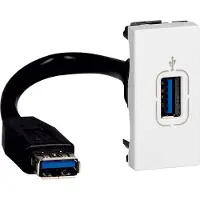 Legrand MOSAICO Presa USB 3.0 con cavo bianco 078746