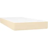 vidaXL Materasso a molle insacchettate crema 90x190x20 cm tessuto
