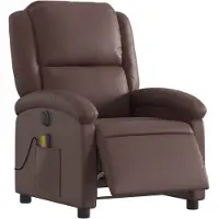 vidaXL Sedia da massaggio elettrica in Pelle finta marrone