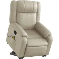 vidaXL Sedia per massaggi con ausilio elettrico in Pelle finta crema