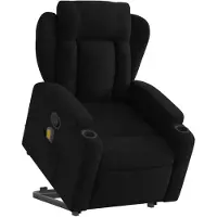 vidaXL Poltrona per massaggi con ausilio per l'assistenza in piedi in tessuto nero