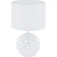 Eglo MONTALBANO, Bianco, Vetroceramica, Tessile, Camera da letto, IP20, II, E27
